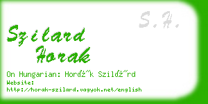 szilard horak business card